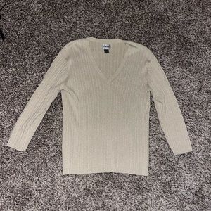 Chicos Sparkle V neck sweater top